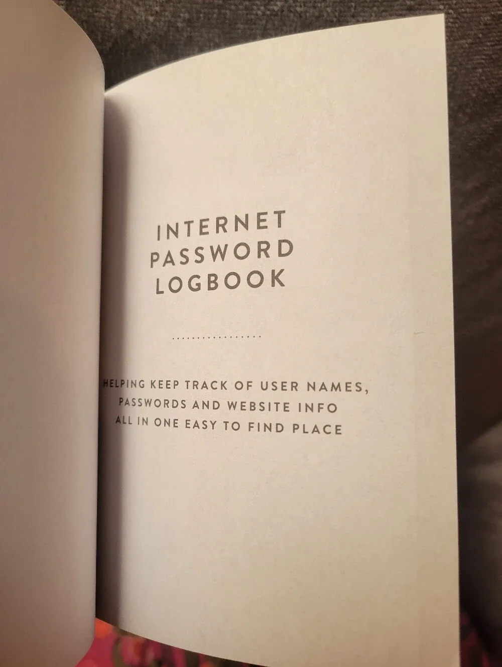 ECCOLO Internet Password Keeper Compact Hardcover Logbook A-Z Tabs Faux Leather